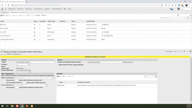 Avantra Maintenance Windows смотреть онлайн