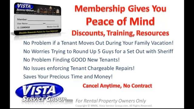 Vista Service Group Home Page Welcome For Rental Property Owners смотреть онлайн
