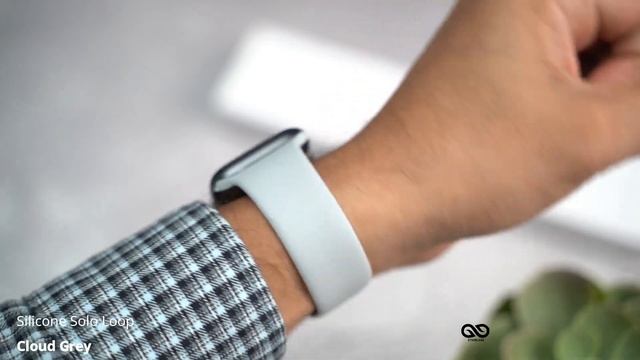 Cloud Grey Silicone Solo Loop for Apple Watch 38/40/41/42/45mm смотреть онлайн