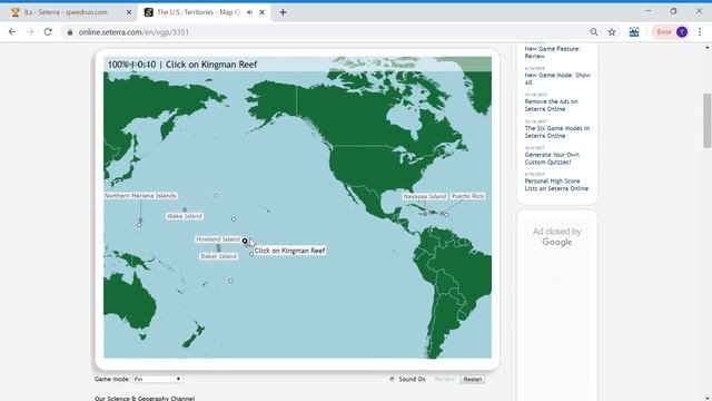 [Former WR, PB] Seterra - The U.S.: Territories - Pin - Website in 0:15 смотреть онлайн