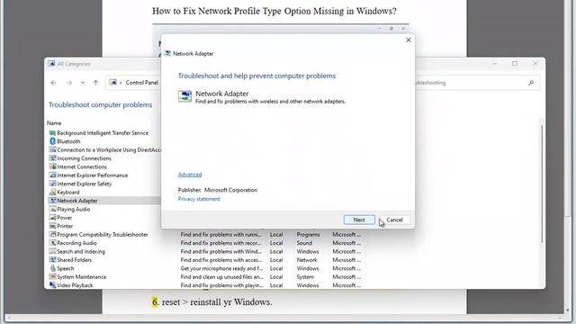 Fix Network Profile Type Option Missing in Windows смотреть онлайн