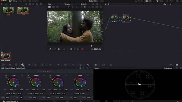 How to adjust the saturation in DaVinci Resolve 18 смотреть онлайн
