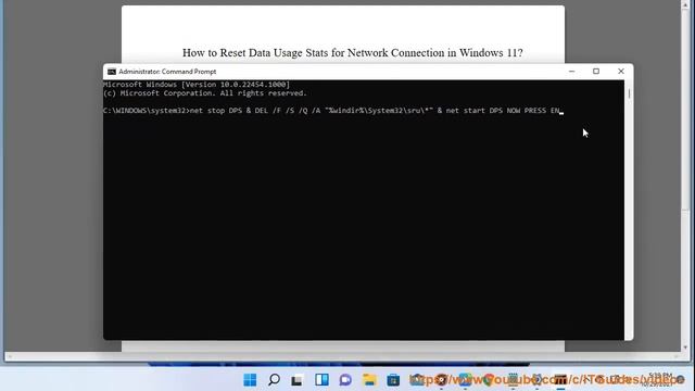 Reset Data Usage Stats for Network Connection in Windows 11 смотреть онлайн