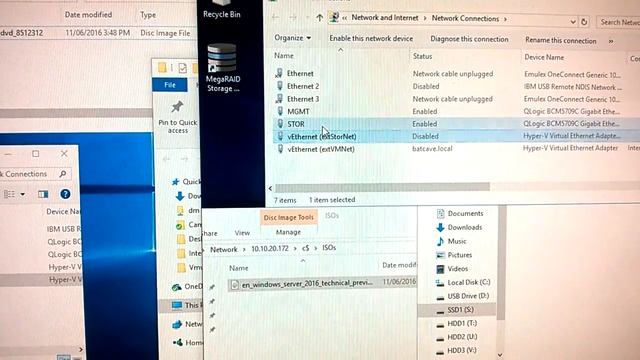 Windows Server 2016 TP5, Fast 200MB/s file copy using dual port 1Gig nics. смотреть онлайн
