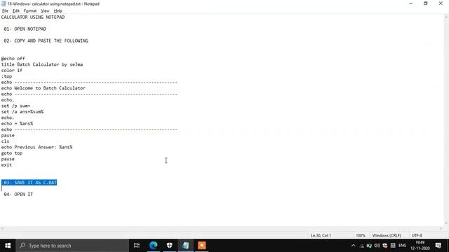 18 -Windows- calculator using notepad смотреть онлайн