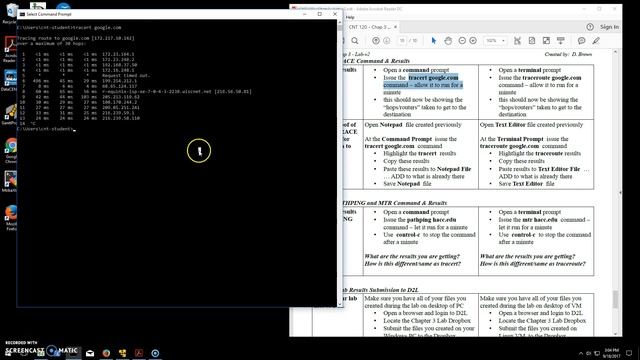 CNT120 5 Chap3Lab Netstat Trace смотреть онлайн