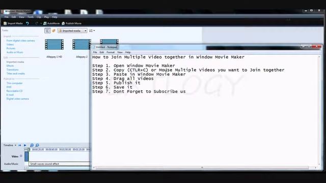 How to merge Multiple Videos | Combine Or Merge Two Videos Into One By Windows Movie Maker смотреть онлайн