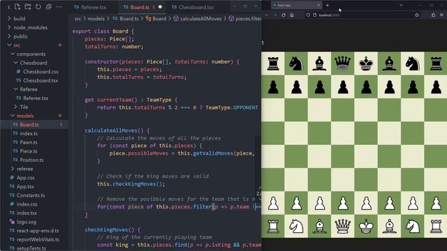 Create a Chess game with ReactJS part 29: King protection смотреть онлайн