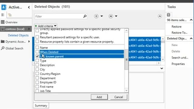 What's New in Windows Server 2012, Episode 10 AD Recycle Bin's New GUI смотреть онлайн