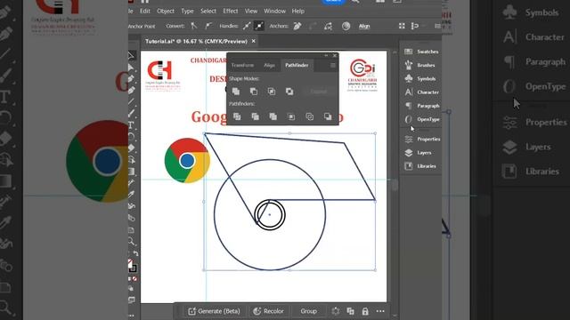 How to create a google chrome logo in illustrator | #illustrator смотреть онлайн
