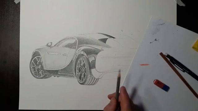 Car Drawing Bugatti Chiron смотреть онлайн