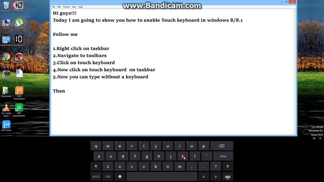 How to enable touch Keyboard on windows 8 and 8.1 смотреть онлайн