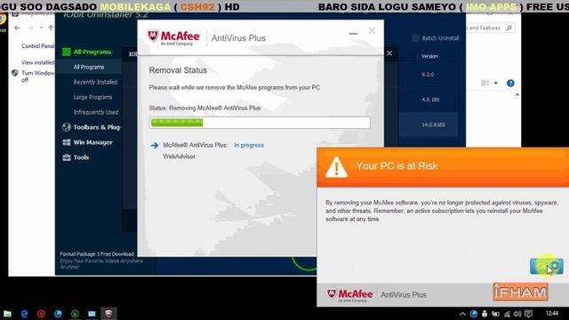 SIDA LOGA REMOVE GAREYSO MCAFEE COMPUTER KAGA (CSH118 ) смотреть онлайн