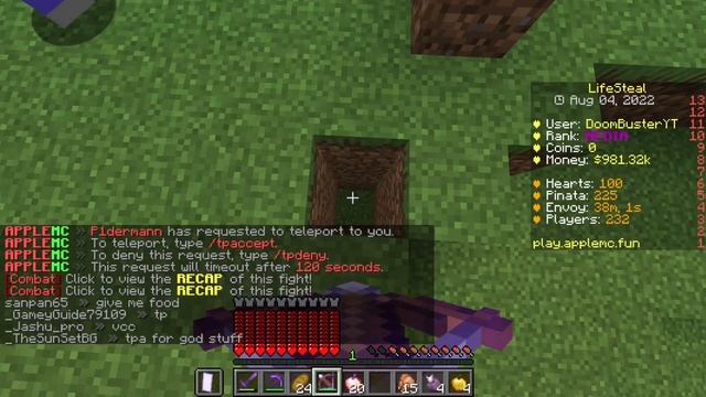 I got destroyed in apple mc Minecraft server... смотреть онлайн