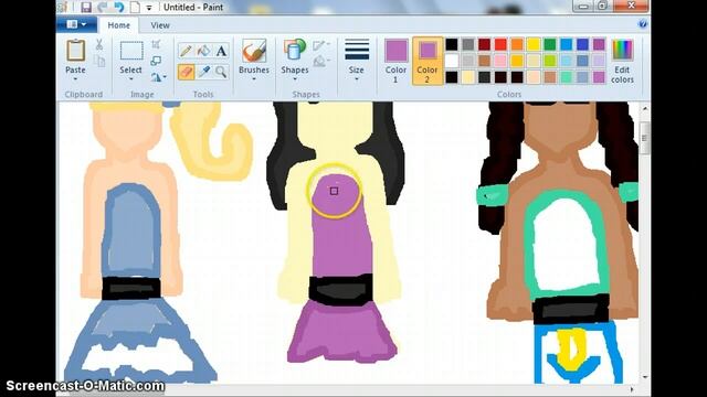 How I Draw Simple Characters Part 2 Using Windows Paint смотреть онлайн