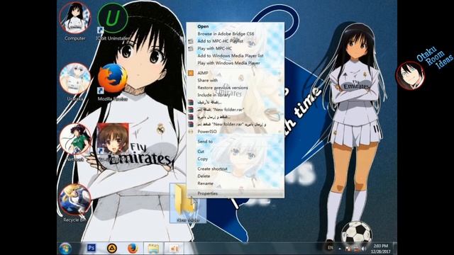Theme Anime Real Madrid Windows 7 and 8.1 смотреть онлайн
