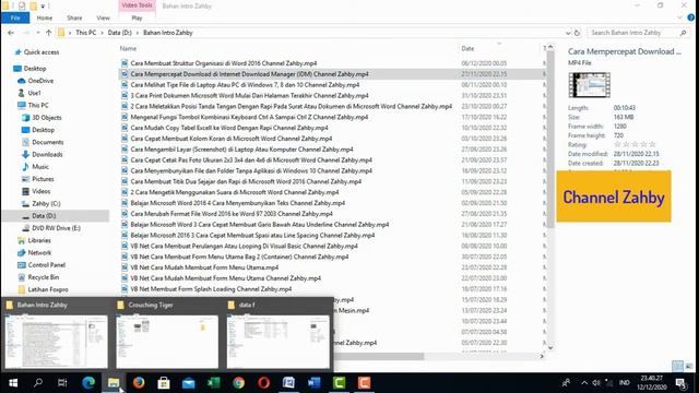 Cara Memutar File Film atau Video Pada Laptop atau Komputer di Windows 10 || Channel Zahby смотреть онлайн