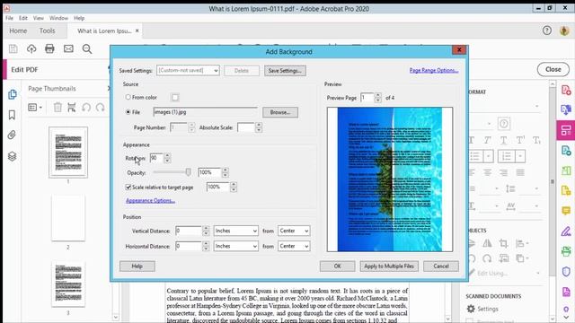 How to Add Background Image in PDF with Adobe Acrobat Pro 2020 смотреть онлайн