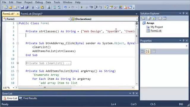 Visual Basic Tutorial 63 Initialize Arrays With Values смотреть онлайн