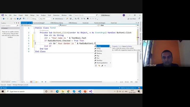 Enter only string and numeric value only Error Provider Radio Button PitcureBox in VB NET смотреть онлайн