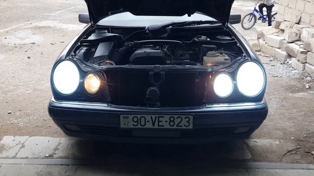 Как установить гибкие дневные ходовые огни Mercedes benz w210 смотреть онлайн
