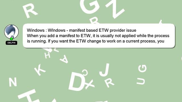 Windows : WIndows - manifest based ETW provider issue смотреть онлайн