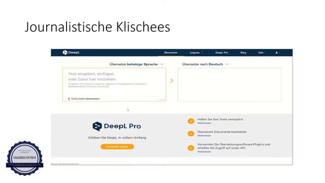 Französisch für Profis. DeepL: ein sinnvolles Hilfsmittel? (mit Dirk Siepmann) смотреть онлайн