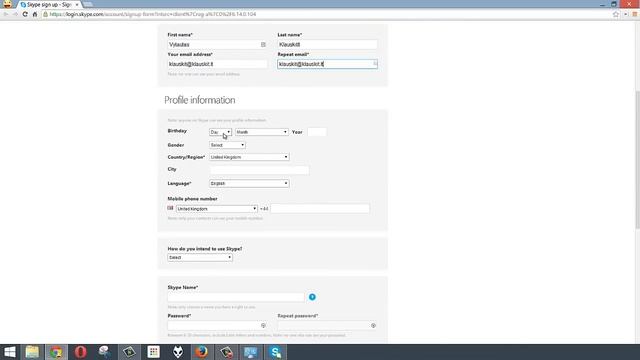 Skype instaliacija ir registracija windows8 смотреть онлайн