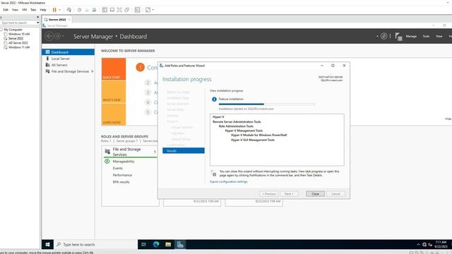 Hyper V Roll install on VMware II Step by Step full II Windows Server 2022 II смотреть онлайн