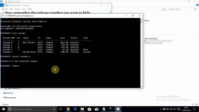 How to Hide & UnHide Any Drive in Windows 10 Using Command Prompt смотреть онлайн