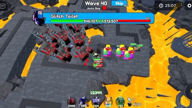 تحدي وصول ويف 50 بيونت الفقراء😂😂|toilet tower defense смотреть онлайн