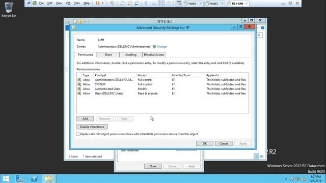 NTFS VS SHARED PERMISSIONS APPLIED ON FOLDER смотреть онлайн