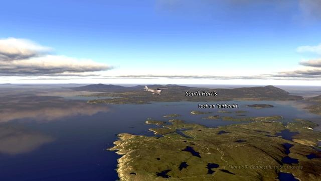 Flight 59: Benbecula to Stornoway, with X-Plane 11.55 & Orbx True-Earth Great Britain scenery. смотреть онлайн