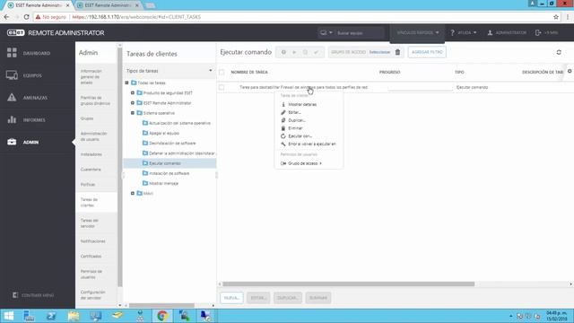 Como crear Tarea "Ejecutar Comando" para Deshabilitar Firewall Windows desde ERA 6.5.x смотреть онлайн