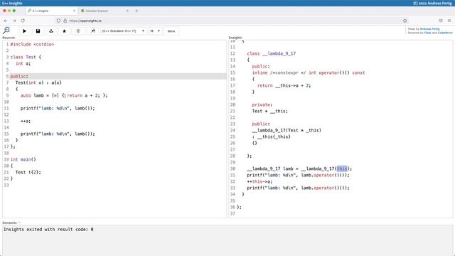 C++ Insights - Episode 15: C++20 New Lambda Capture смотреть онлайн