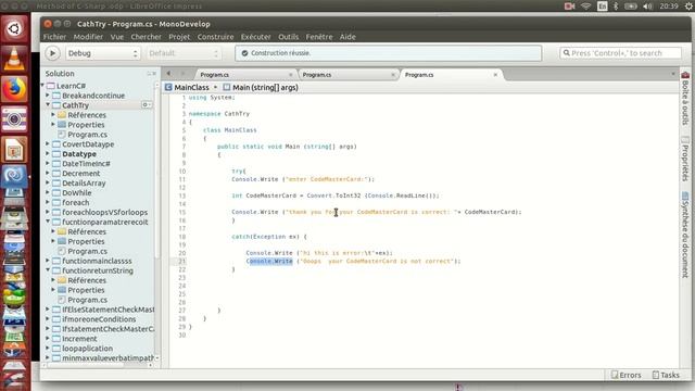 C sharp C# ||41_ try & Catch to capture error on C-Sharp смотреть онлайн