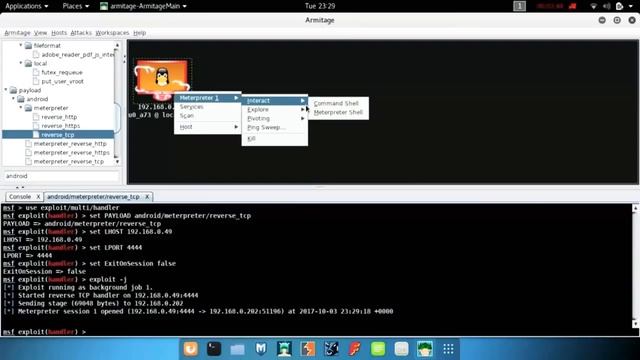 Hacking Android using Armitage in Kali linux смотреть онлайн