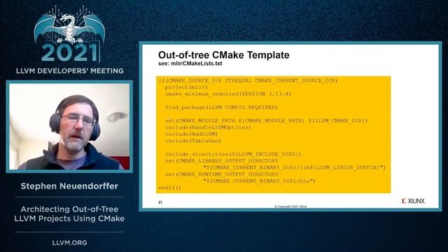 2021 LLVM Dev Mtg “Architecting out-of-tree LLVM projects using cmake” смотреть онлайн