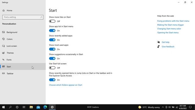 How to Hide Most used Apps in Windows 10 Start Menu | Customize Windows 10 Start Menu|BVSP Creation смотреть онлайн
