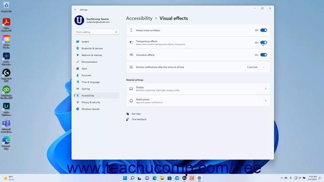 Learn How to Change the Visual Effects Settings in Windows 11: A Training Tutorial смотреть онлайн