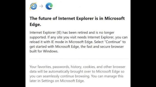 Microsoft Edge update starts disabling Internet Explorer 11 смотреть онлайн