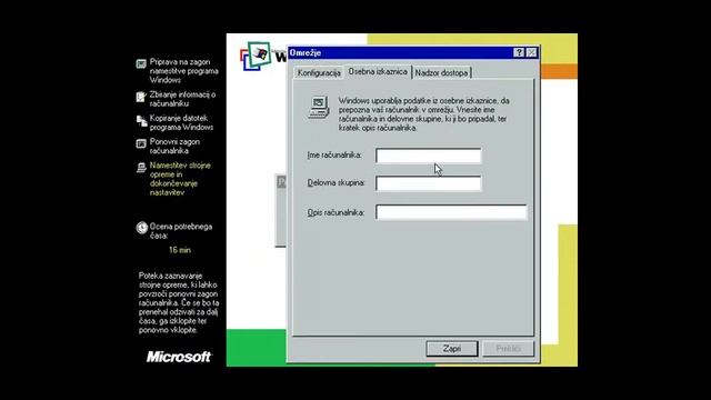 Installing Windows ME in Slovenian смотреть онлайн