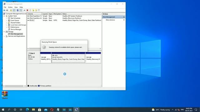 shrink volume in windows 10 Disk management. shrink only New & full reset laptop. смотреть онлайн