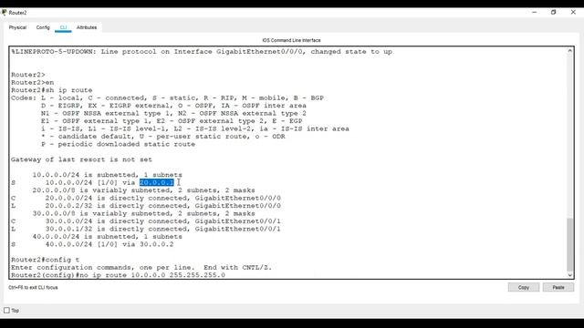 Lab3#How to remove a static IP route? смотреть онлайн