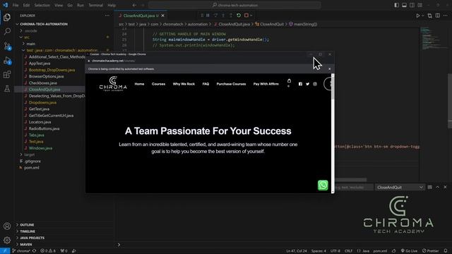 40 - Closing browsers - close() vs quit() methods - Selenium WebDriver + Java CRASH COURSE смотреть онлайн