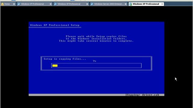 Installing windows xp on VMware Workststion 6.flv смотреть онлайн