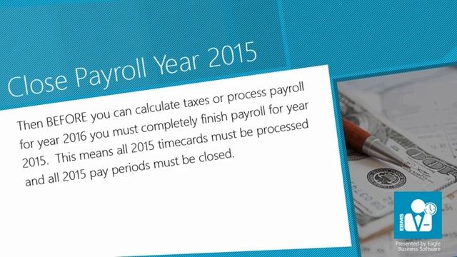Payroll Tax Update for EBMS - Prepare for Payroll in Year 2016 смотреть онлайн