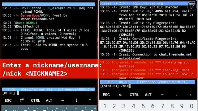 IRC(Internet Relay Chat) - IRSSI on Mobile Phone | Linux Terminal / TRMX смотреть онлайн