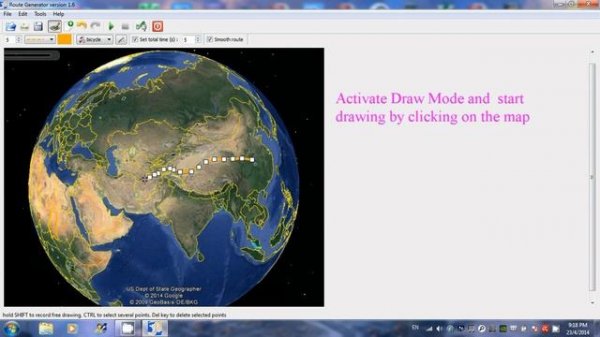 How To make travel route using freeware Route Generator (如何绘制旅游路线)
