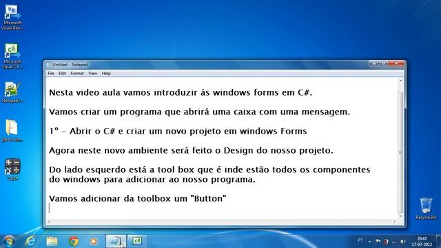 C# - Aula 10 (Introdução às windows forms) смотреть онлайн